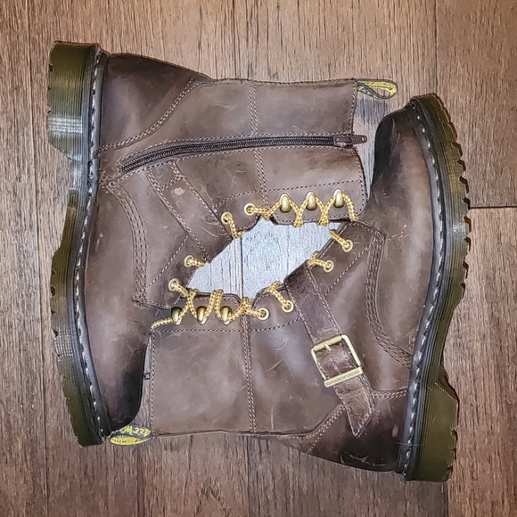 Dr Doc Martens Hilda Military Combat Boot Air Wair Moto Ladies Womens 10 NWOT - Picture 2 of 11